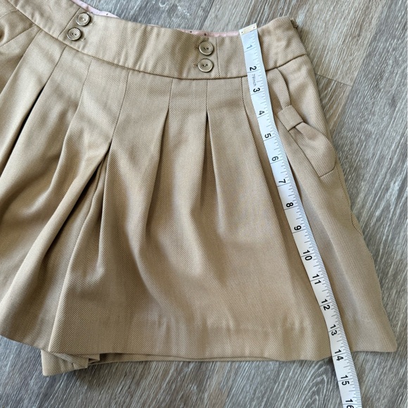 Korean Roem Brown High Rise Mini Pleated Shorts Size S Small - Picture 11 of 16